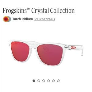 Oakley Frogskins Clear Frame Red Lens